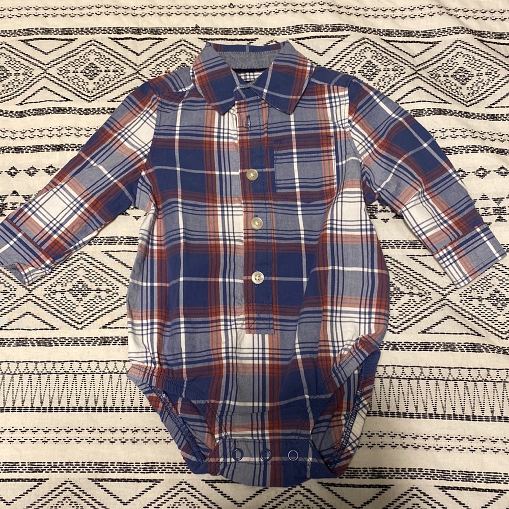 Oshkosh flannel onesie